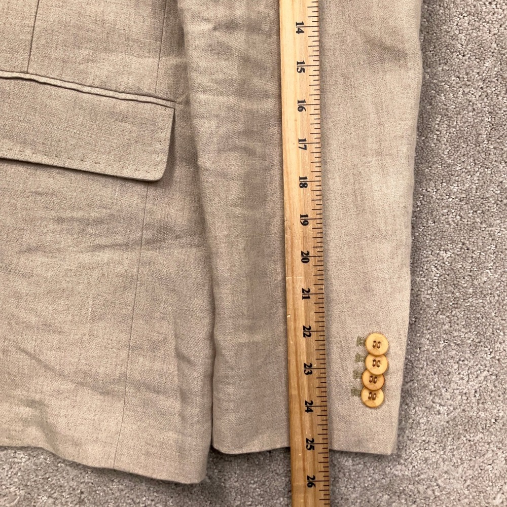 Tommy Bahama Blazer Mens M/44R Beige‎ Linen Tropical Lightweight Neutral Jacket - Picture 9 of 12